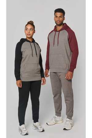Zweifarbiges Kapuzensweatshirt für Erwachsene