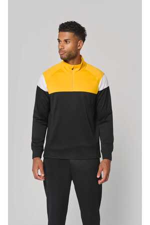 Unisex Trainings-Sweatshirt mit 1/4 Reißverschluss