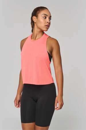 Damen Triblend Crop-Top