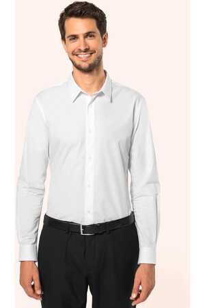 Popeline-Hemd für Herren mit langen Ärmeln