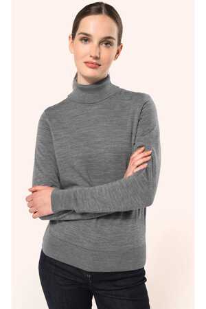 Merino-Damenpullover mit Rollkragen