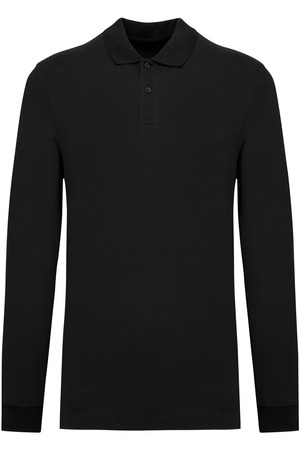 Herren Piqué-Polohemd lange Ärmel Bio-180