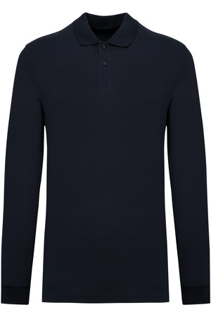 Herren Piqué-Polohemd lange Ärmel Bio-180