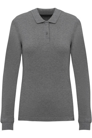 Damen Piqué-Polohemd lange Ärmel Bio180