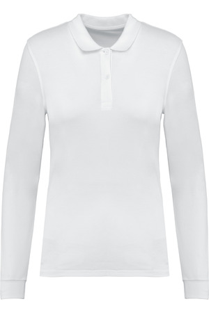 Damen Piqué-Polohemd lange Ärmel Bio180