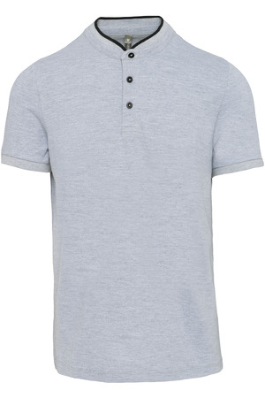 Kurzarm-Polohemd für Herren mit Maokragen