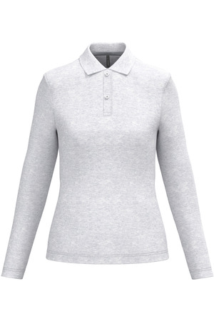 Damen Piqué Poloshirt Langarm