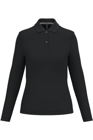 Damen Piqué Poloshirt Langarm
