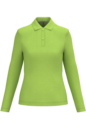 Damen Piqué Poloshirt Langarm