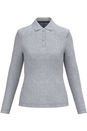 Damen Piqué Poloshirt Langarm