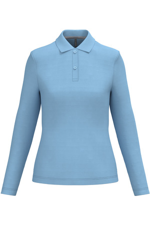 Damen Piqué Poloshirt Langarm