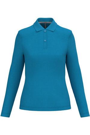Damen Piqué Poloshirt Langarm