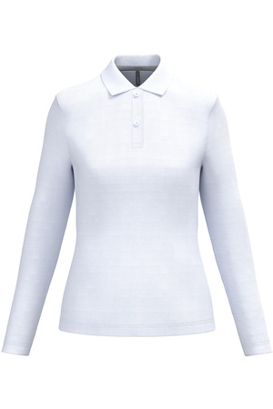 Damen Piqué Poloshirt Langarm