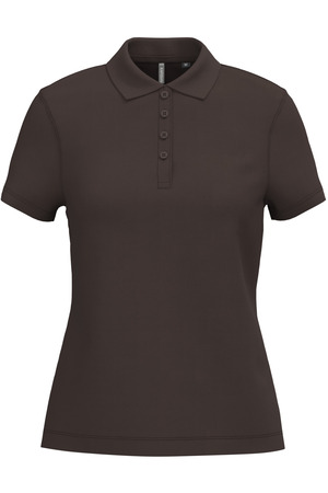 Damen Kurzarm-Poloshirt. Baumwollpiqué.