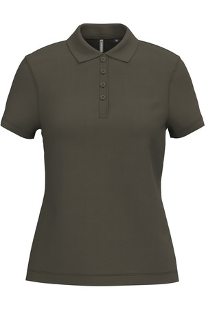 Damen Kurzarm-Poloshirt. Baumwollpiqué.