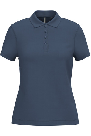 Damen Kurzarm-Poloshirt. Baumwollpiqué.