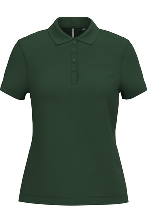 Damen Kurzarm-Poloshirt. Baumwollpiqué.