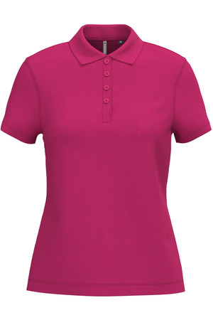 Damen Kurzarm-Poloshirt. Baumwollpiqué.