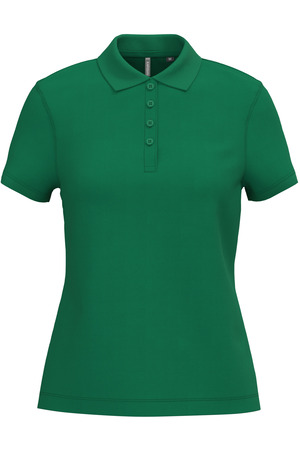 Damen Kurzarm-Poloshirt. Baumwollpiqué.