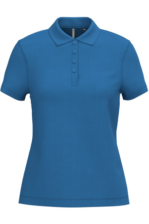 Damen Kurzarm-Poloshirt. Baumwollpiqué.