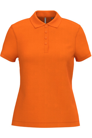 Damen Kurzarm-Poloshirt. Baumwollpiqué.