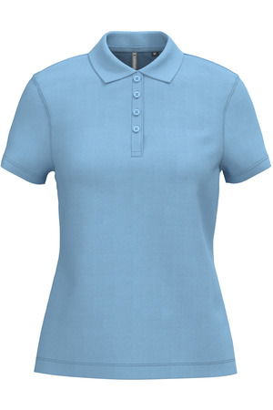 Damen Kurzarm-Poloshirt. Baumwollpiqué.