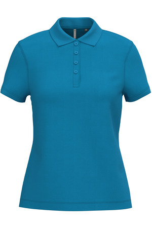 Damen Kurzarm-Poloshirt. Baumwollpiqué.