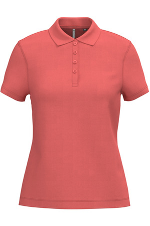 Damen Kurzarm-Poloshirt. Baumwollpiqué.