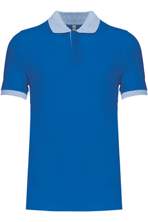Zweifarbiges Piqué-Polohemd für Herren