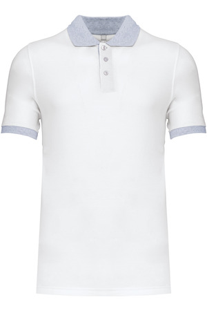Zweifarbiges Piqué-Polohemd für Herren
