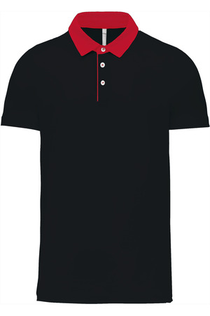 Zweifarbiges Jersey-Polohemd für Herren