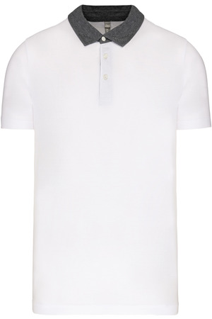 Zweifarbiges Jersey-Polohemd für Herren
