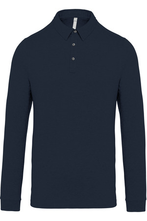 Langarm-Polohemd für Herren aus Jersey