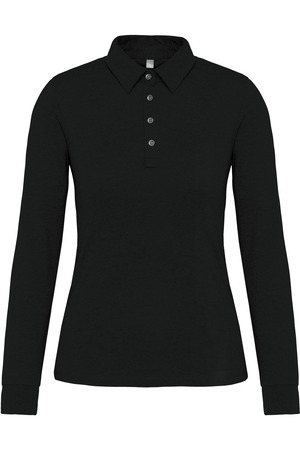 Langarm-Polohemd für Damen aus Jersey