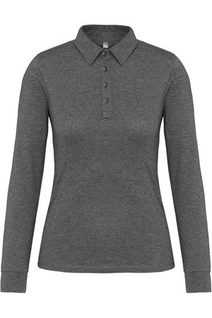 Langarm-Polohemd für Damen aus Jersey