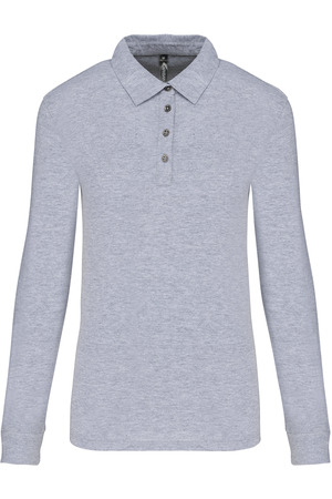 Langarm-Polohemd für Damen aus Jersey