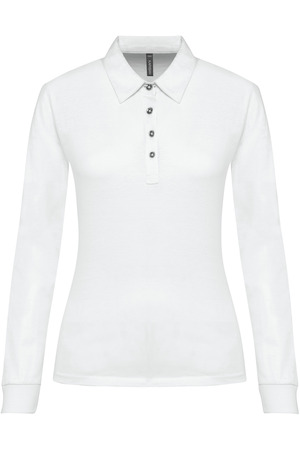 Langarm-Polohemd für Damen aus Jersey