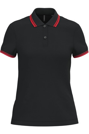 Polohemd für Damen mit kurzen Ärmeln und Streifen