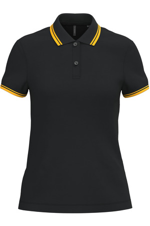 Polohemd für Damen mit kurzen Ärmeln und Streifen