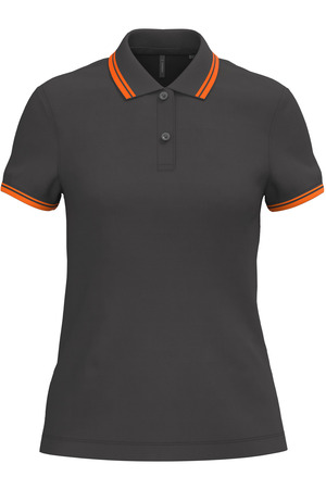 Polohemd für Damen mit kurzen Ärmeln und Streifen