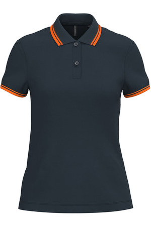 Polohemd für Damen mit kurzen Ärmeln und Streifen