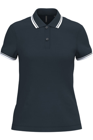 Polohemd für Damen mit kurzen Ärmeln und Streifen