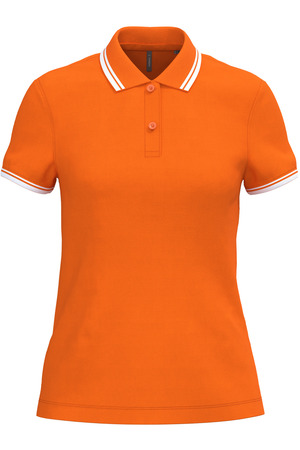 Polohemd für Damen mit kurzen Ärmeln und Streifen