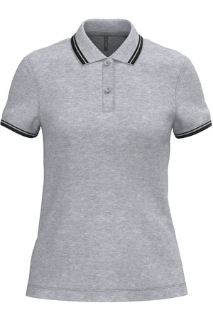 Polohemd für Damen mit kurzen Ärmeln und Streifen