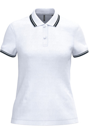 Polohemd für Damen mit kurzen Ärmeln und Streifen