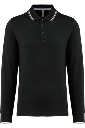 Langarm-Polohemd aus Piqué für Herren