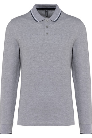 Langarm-Polohemd aus Piqué für Herren