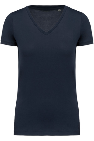 Damen-T-Shirt Supima® mit V-Ausschnitt und kurzen Ärmeln