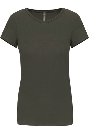 Kurzarm-Damen-T-Shirt mit Rundhalsausschnitt