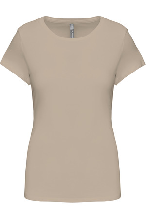 Kurzarm-Damen-T-Shirt mit Rundhalsausschnitt